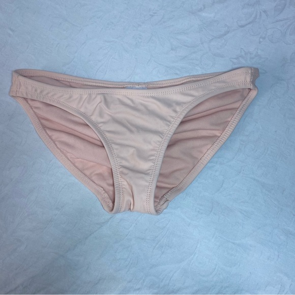 Scrunch Low Rise Bikini Bottoms Swim Suit Pastel Pink Hiphugger Y2K Style XS - Picture 6 of 6